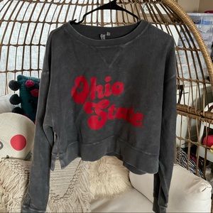 OSU Ribbed Cropped Sweatshirt